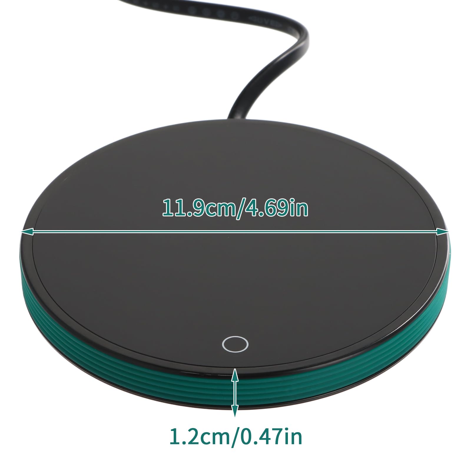 Calentador de Tazas de Café Inteligente con 2 Ajustes de Temperatura, Posavasos Eléctrico Calentado hasta 55 ℃, Placa Calentadora de Bebidas Eléctrica Apagado Automático de 8 Horas (Negro)