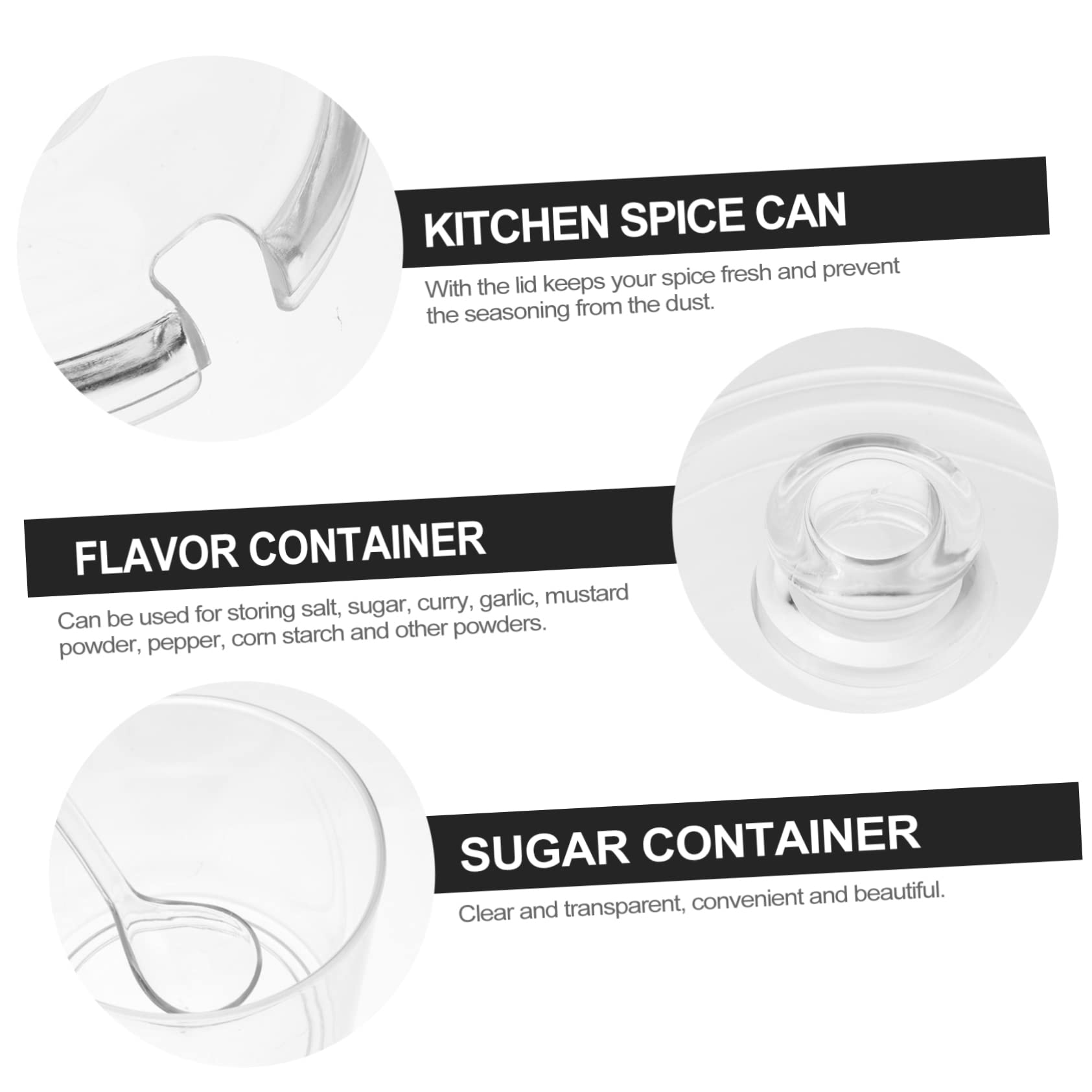 MAGICLULU 3 Set Scatola Per Condimenti Acrilico Trasparente Con Contenitori Versatili Per Per Cucina Domestica E Ristoranti 2 Pezzi*3