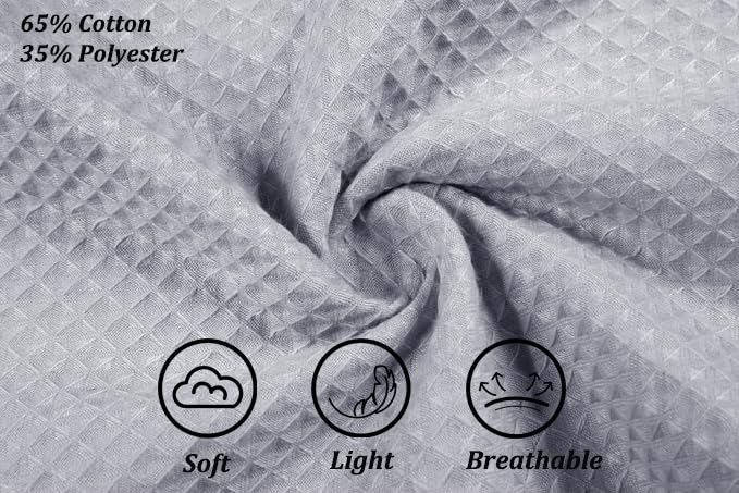 Image of 3 Pcs Towel Wrap for Women Lightweight Waffle Spa Bathrobe Cover Up Bath Shower Wraps with Adjustable Closure