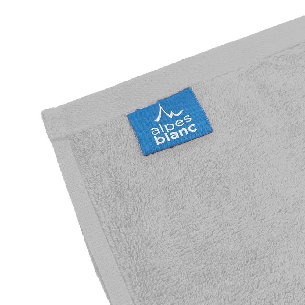 Alpes Blanc - Juego de 2 toallas de baño de algodón y bambú, 600 g/m² (gris perla, 100 x 150)