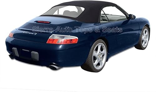Sierra Auto Tops Convertible Top Reemplazo para Porsche 996 Carrera 1999-2001, Stayfast Canvas, Negro
