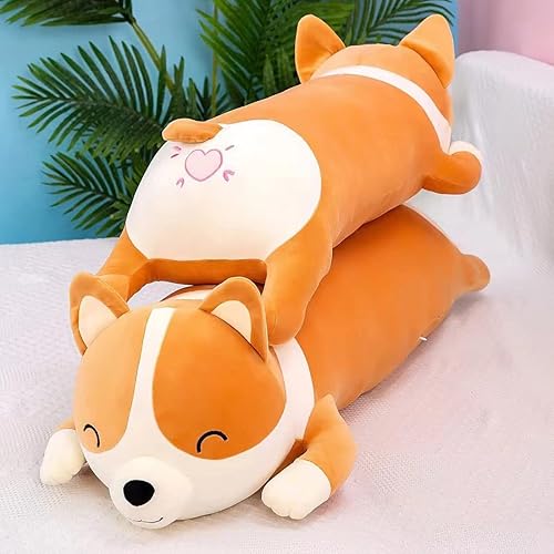 Miniatura 6 de Shiba Inu - Almohada corporal larga Shiba Inu de peluche, lindo juguete de peluche de perro Corgi Akita, almohada de felpa suave Shiba Inu, regalos