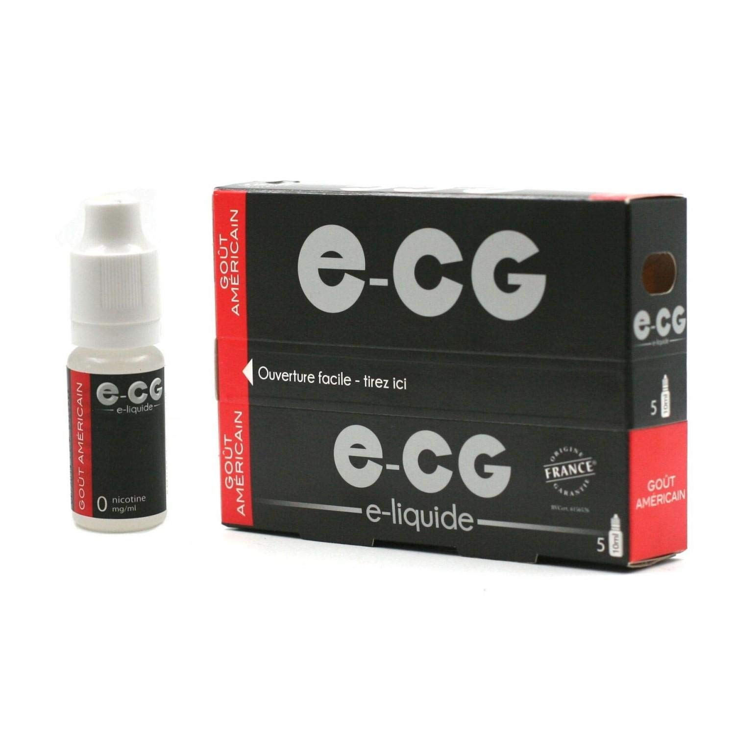 Lot de 5 Flacons E-CG - Américain 0 mg/ml