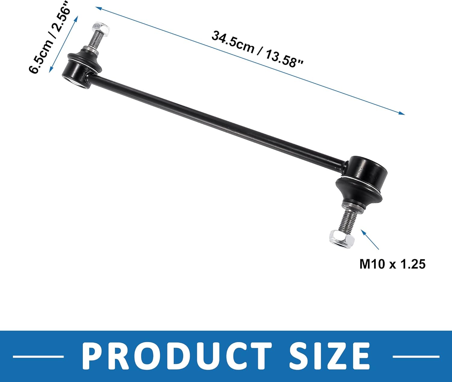 Suspension Sway Bar End Links BP4K-34-170D Stabilizer Bar End Link Kit Front for Mazda 3 2004-2009 Metal Black 2 pcs
