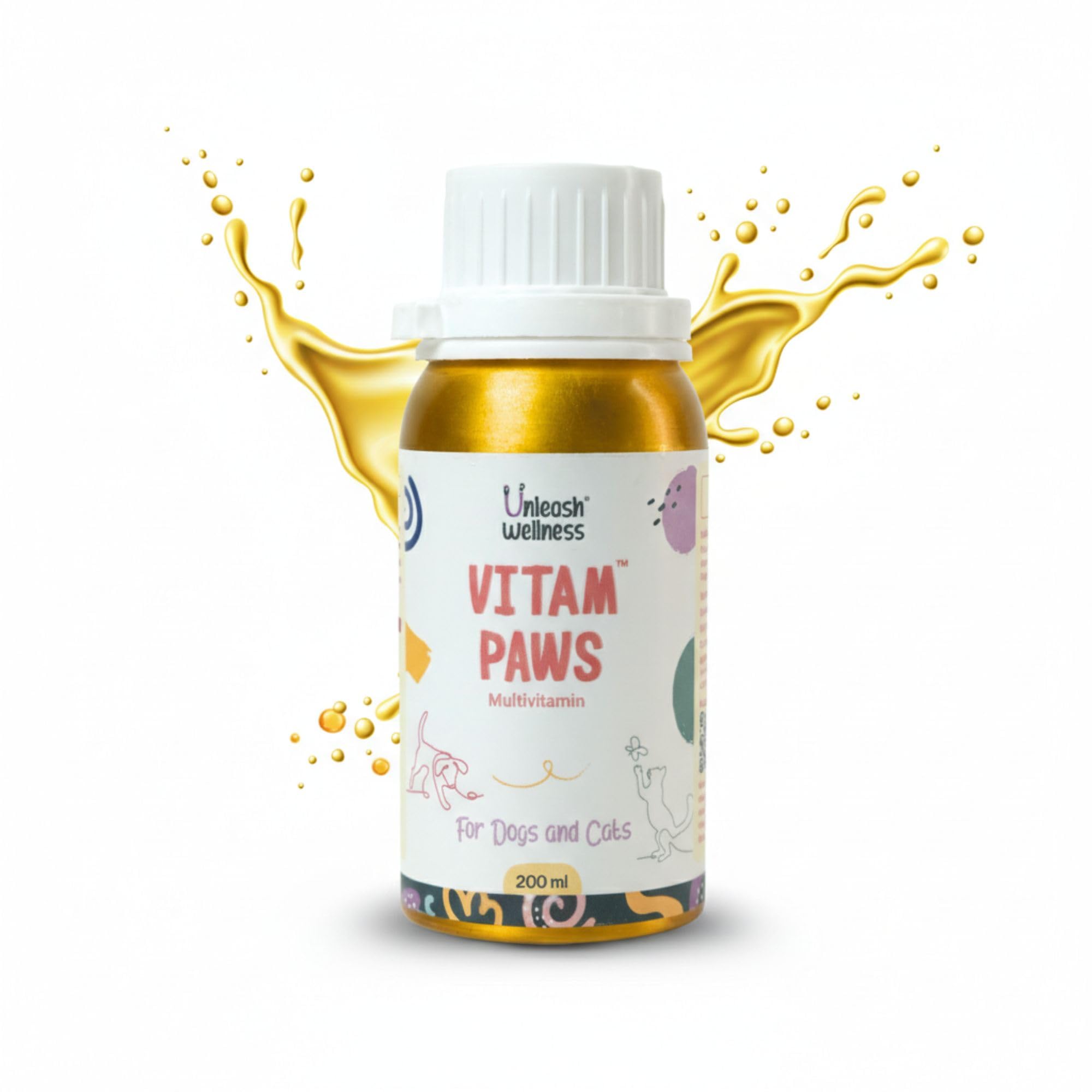 VITAM Paws® 200 ML, Multivitamin for Dogs and Cats with Minerals & Omega, Supports Skin, Heart, Brain Health & Immunity Growth, Daily Supplement Suitable for All Breeds & Sizes-picture-15