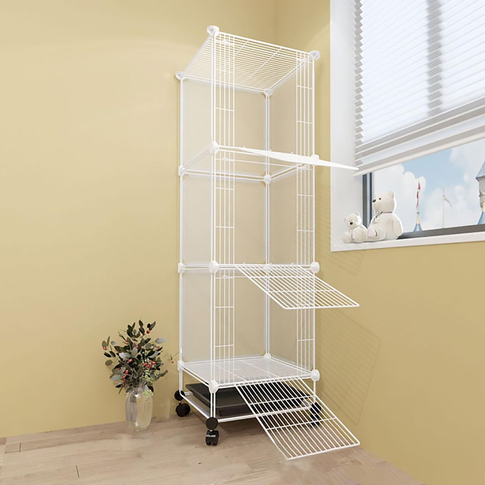 HTTGDGDH Bird Cages Parrot Cage Diy Flight Cage Parakeet Cage Conure Bird Cage Cockatiel Bird Cage Budgie Cage Canary Lovebird Finch Cage,35x35x123cm