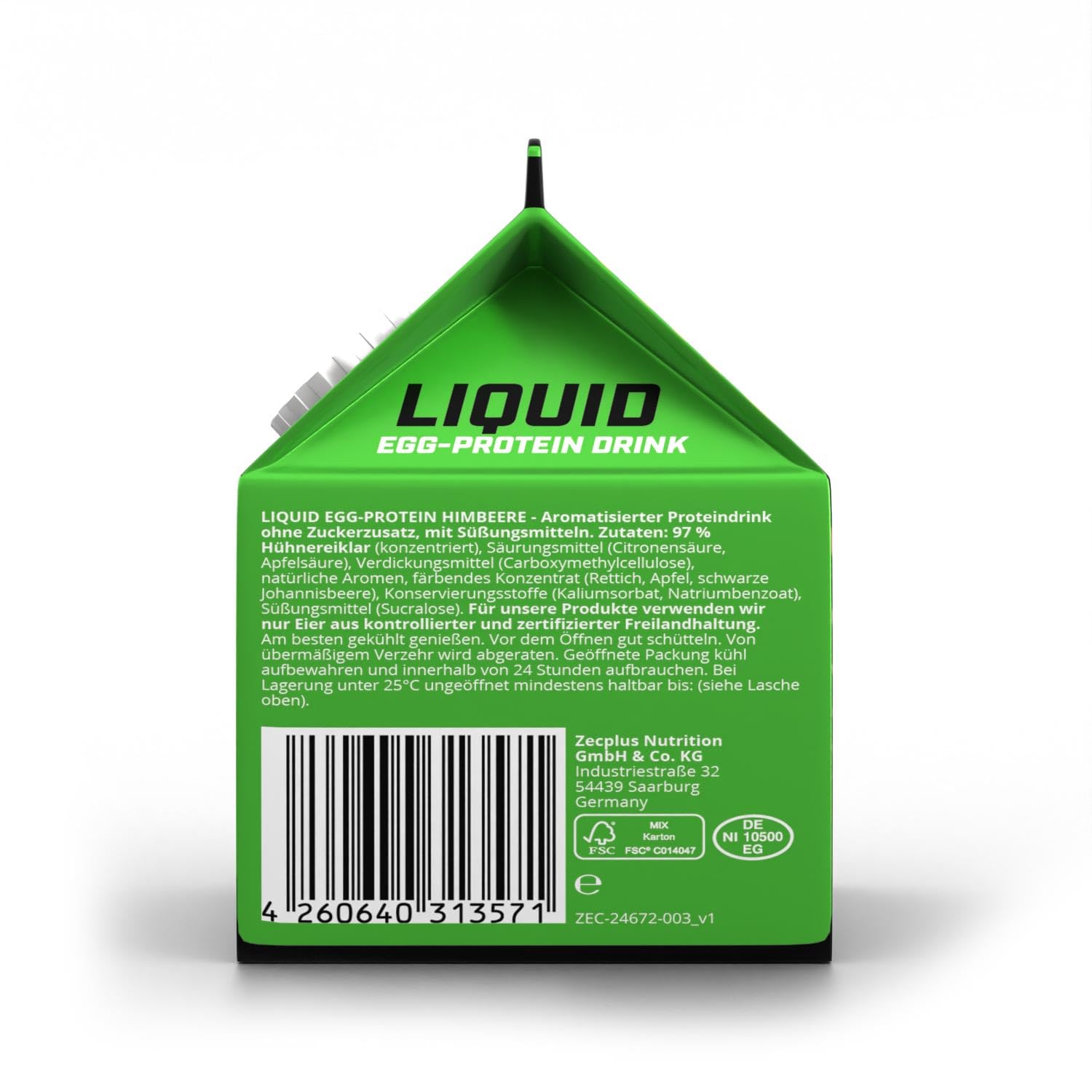 ZEC+ Liquid Egg - Confezione da 6 drink proteico con 30 g di proteine (lampone, confezione da 6)