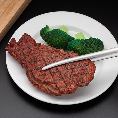 image for JUSTHERE 2Pcs Artificial Fake Steak Fake Cooked Roast Beef Meat Home K
