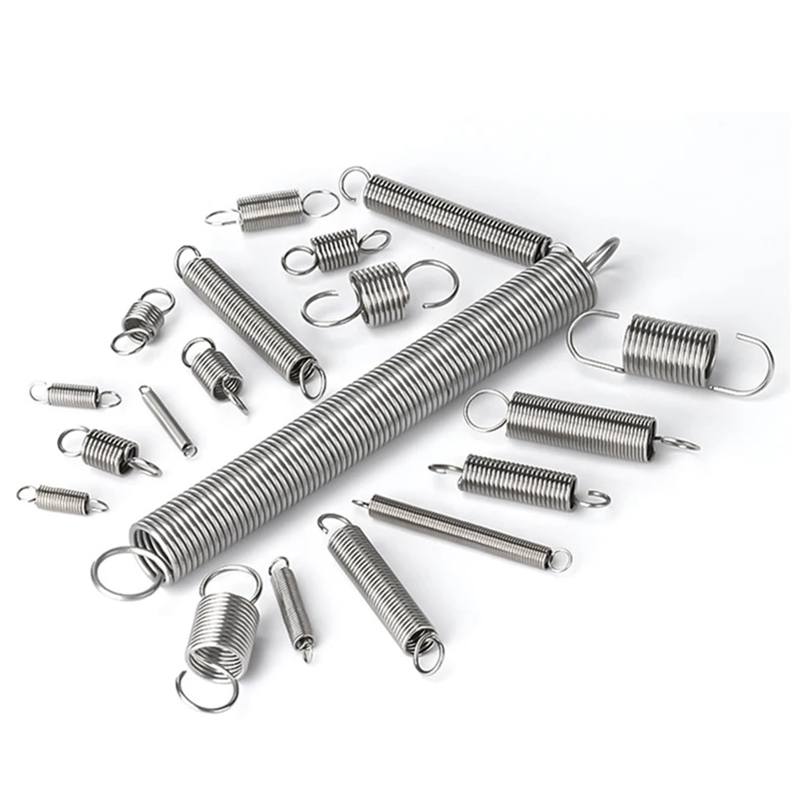 Muelles 5 Piezas/Lote de Resorte de tensión de Acero Inoxidable de 1,0 mm con Resorte de extensión de Gancho, Longitud Libre de 15 a 120 mm