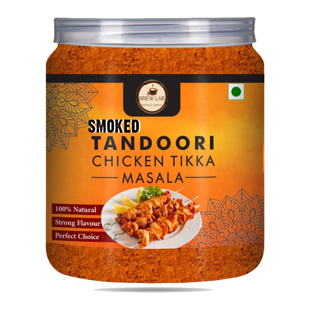 Brew Lab Pure & Natural Smoked Tandoori Chicken Tikka Masala Powder | Smoky, Spicy & Flavorful Marinade Mix | Ideal for Grills, BBQ, Tandoor & Air Fryer Cooking