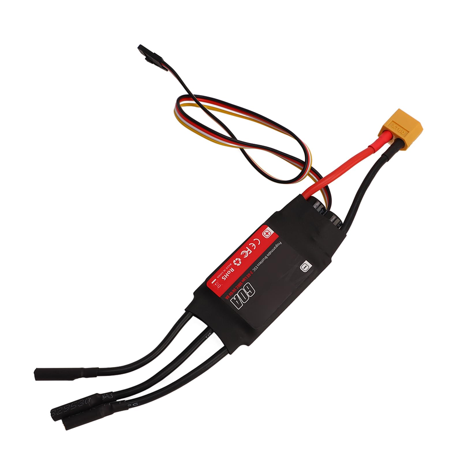 Generic 32-bitowy Procesor Bezszczotkowy ESC 60A RC Wysokowydajny Elektryczny Regulator Prędkości dla Dronów ze Stałopłatami, z szybką reakcją na Sterowanie przepustnicą i Odzyskiwaniem Energii