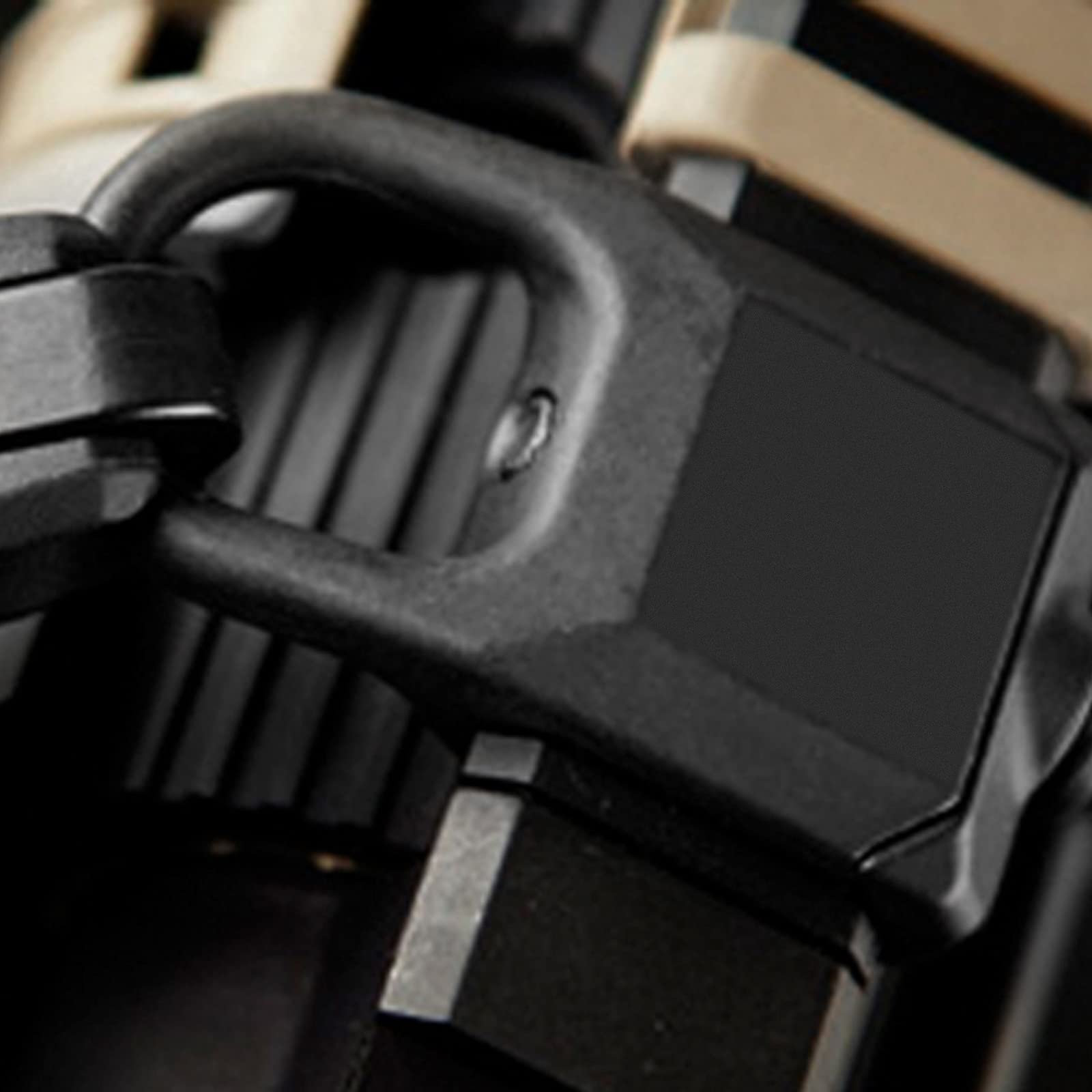 Clip Tattica con Passante, 2 Pezzi Anello Adattatore per Imbracatura per Montaggio su 20mm Rail Picatinny, Punto di Attacco Rotaia per Caccia Tattica