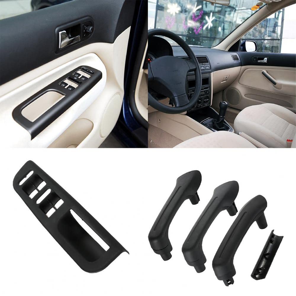 Riloer Monture de commutateur de fenêtre poignée de porte intérieure noire anti-rayures groupe de panneau d'interrupteur de fenêtre OEM 1J0867171A 1J4867179A 1J4867180A 3B1867171E7DE 1J0867172A