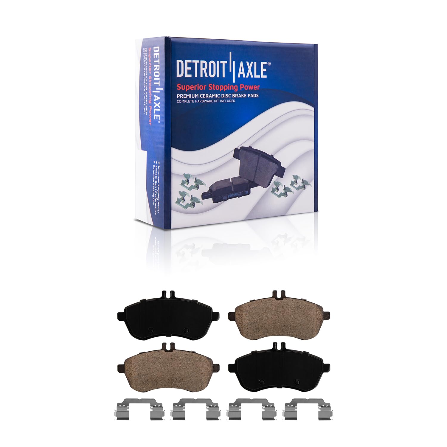 Detroit Axle - Front Brake Pads for 2010-2015 Mercedes-Benz C250 2008-2012