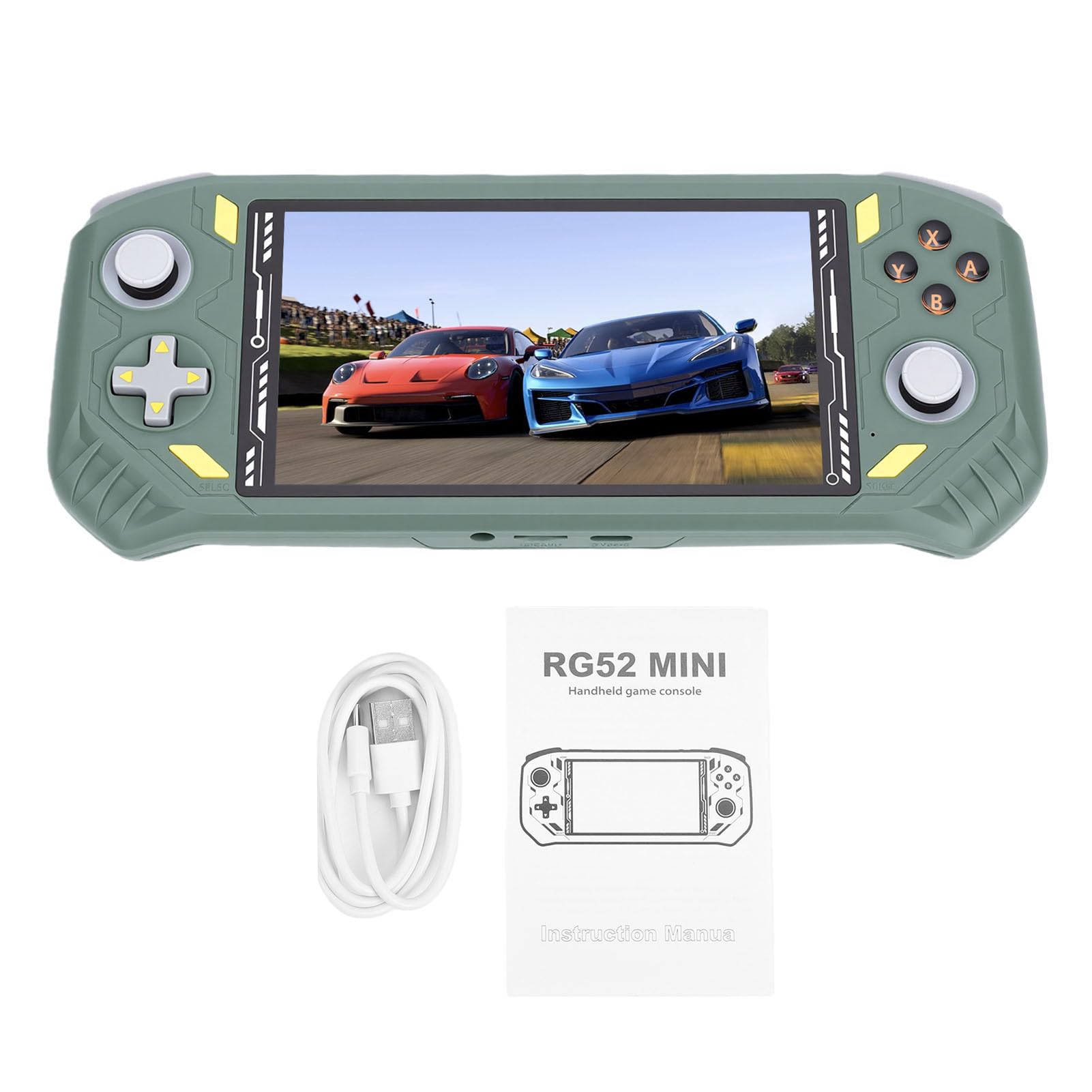 Generic Console di Gioco Portatile EE4.7 Plug and Play Due Controller Azione Multigiocatore Immediata (GREEN)