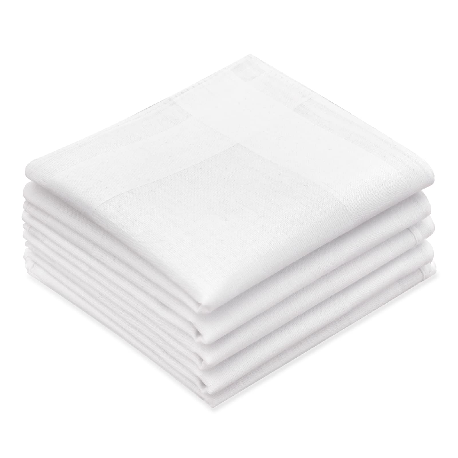 GB SelectedMen's Cotton Handkerchiefs, Assorted Solid Color Pocket Square Hankies with Stripe