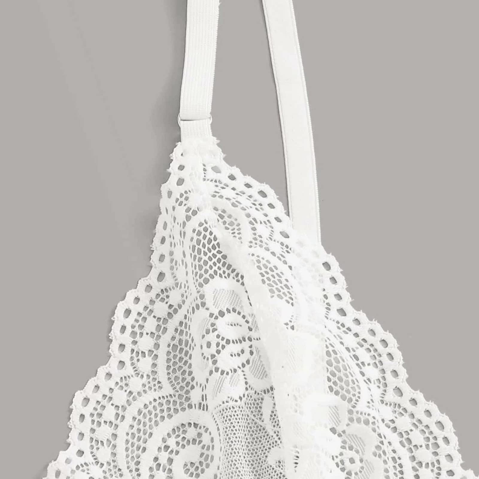 Pigiameria da Donna Lingerie Sexy per Set di Biancheria Intima da Donna Sexy Reggiseno Perizoma Giarrettiera Lingerie Sexy Costumi in Pizzo Trasparente Scavato (CM) (al)