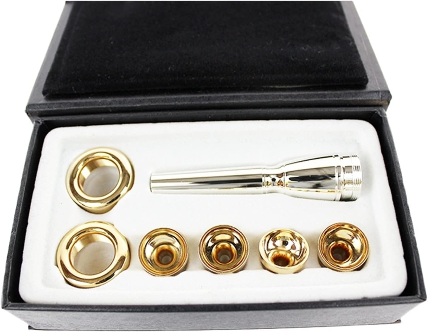 1 Set 2C 3C 2B 3B Mundstück for Bb-Trompete Messing vergoldet EIN Mehrzweck-T-Adapter Professional (Color : Gold, Größe : 2C 3C 2B 3B)