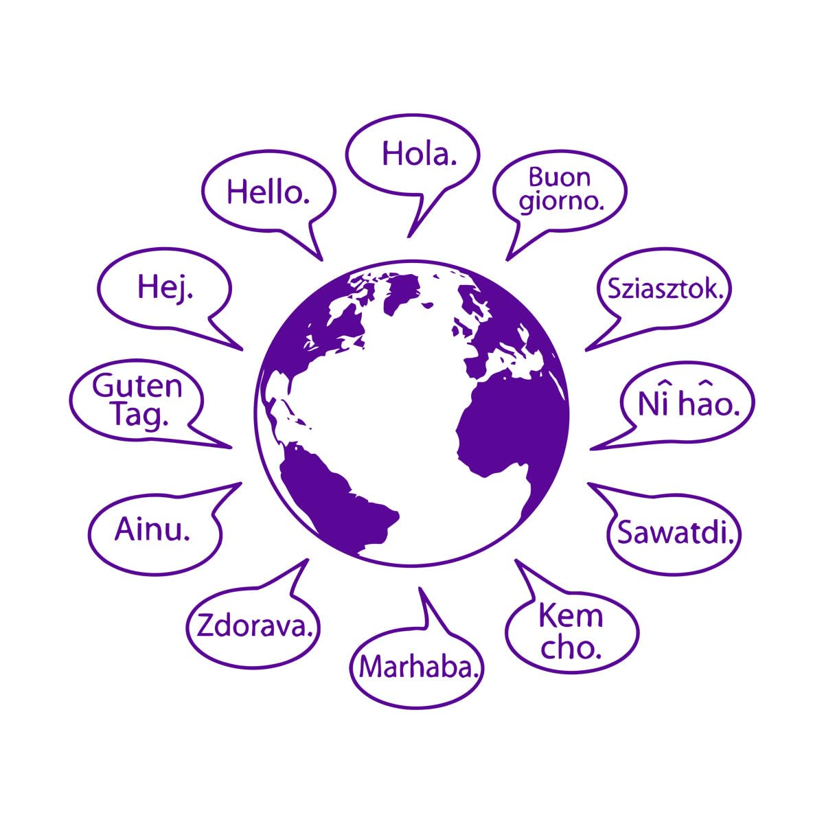 Lzhouting Wall Stickers 3944 Hello Text Wall Stickers In Many Languages World Map Words Home Decor For Living Room Coffee Shop Vinyl Logo Sign Extra Large - 75X86cm