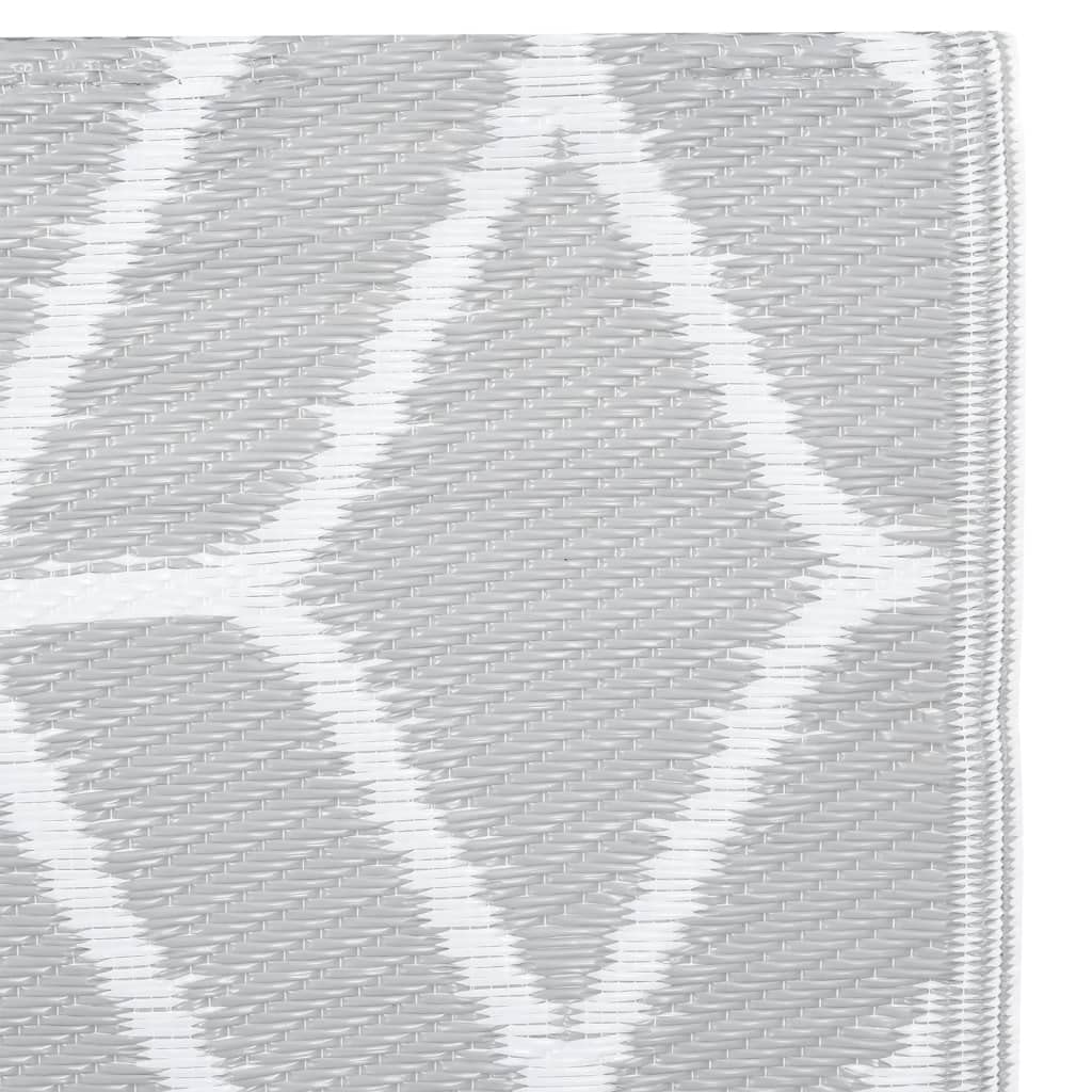 vidaXL Tapis d'Extérieur Tapis d'Entrée Tapis Décoratif Salon Salle de Séjour Balcon Patio Terrasse Maison Intérieur Gris 80x150 cm PP
