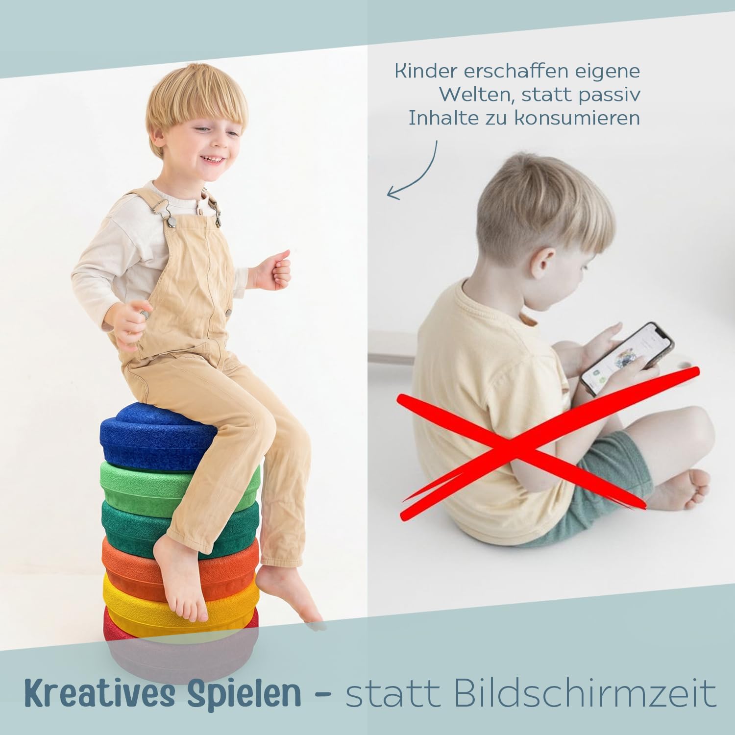 MyFunStone Balancierstein Spielstein, kompatibel mit anderen Balanciersteinen, einzeln und als Set