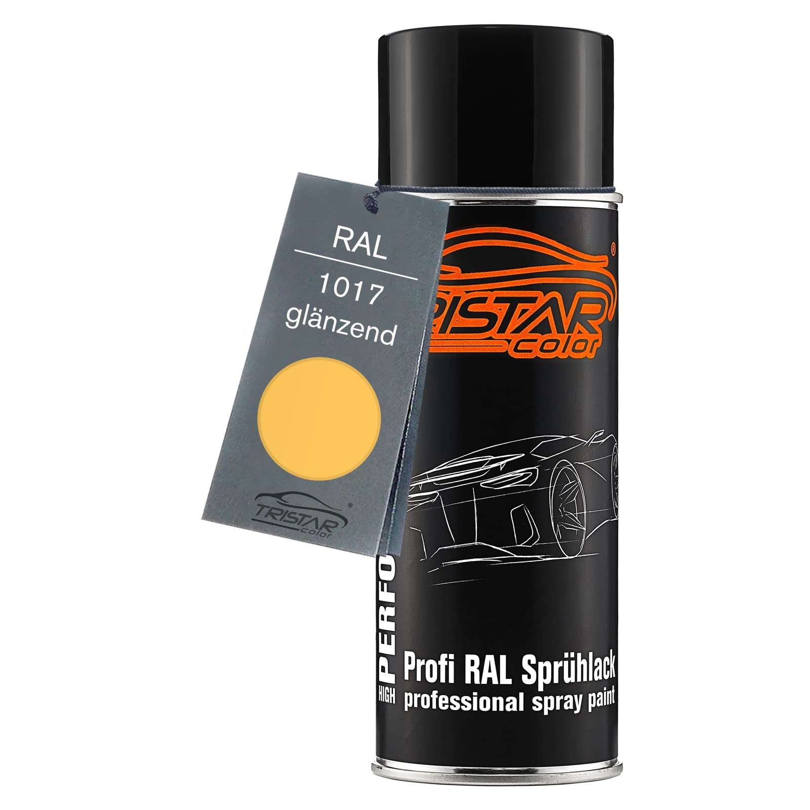 Tristarcolor Safrangelb Ral 1017 Spray Can 400 Ml Glossy Quick-Drying