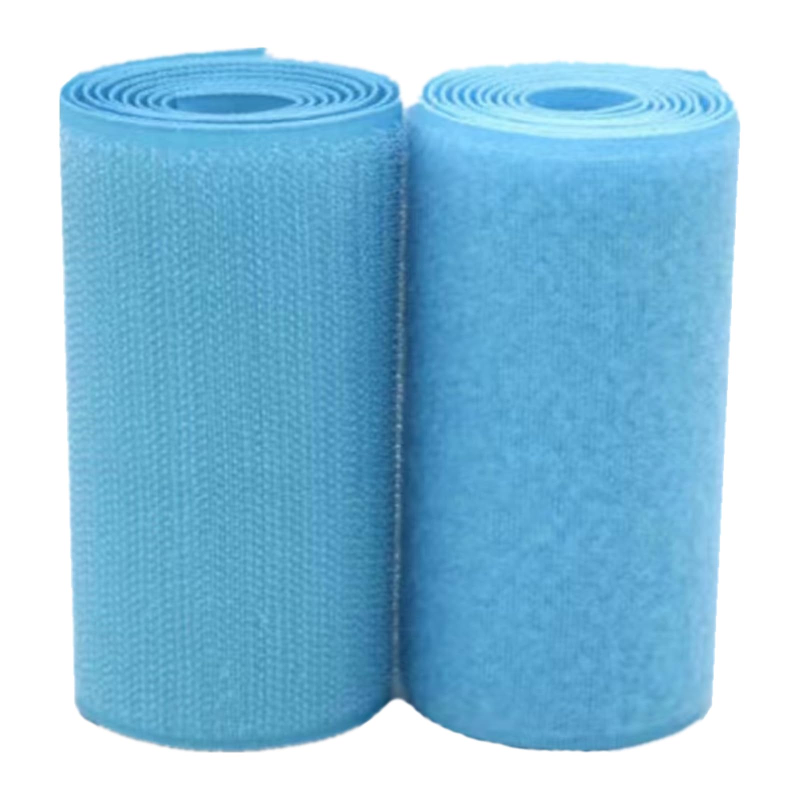 100mm Wide Hook and Loop Tape Sew On, Heavy Duty Sky Blue Sewing Non Adhesive Strips Fastener Roll