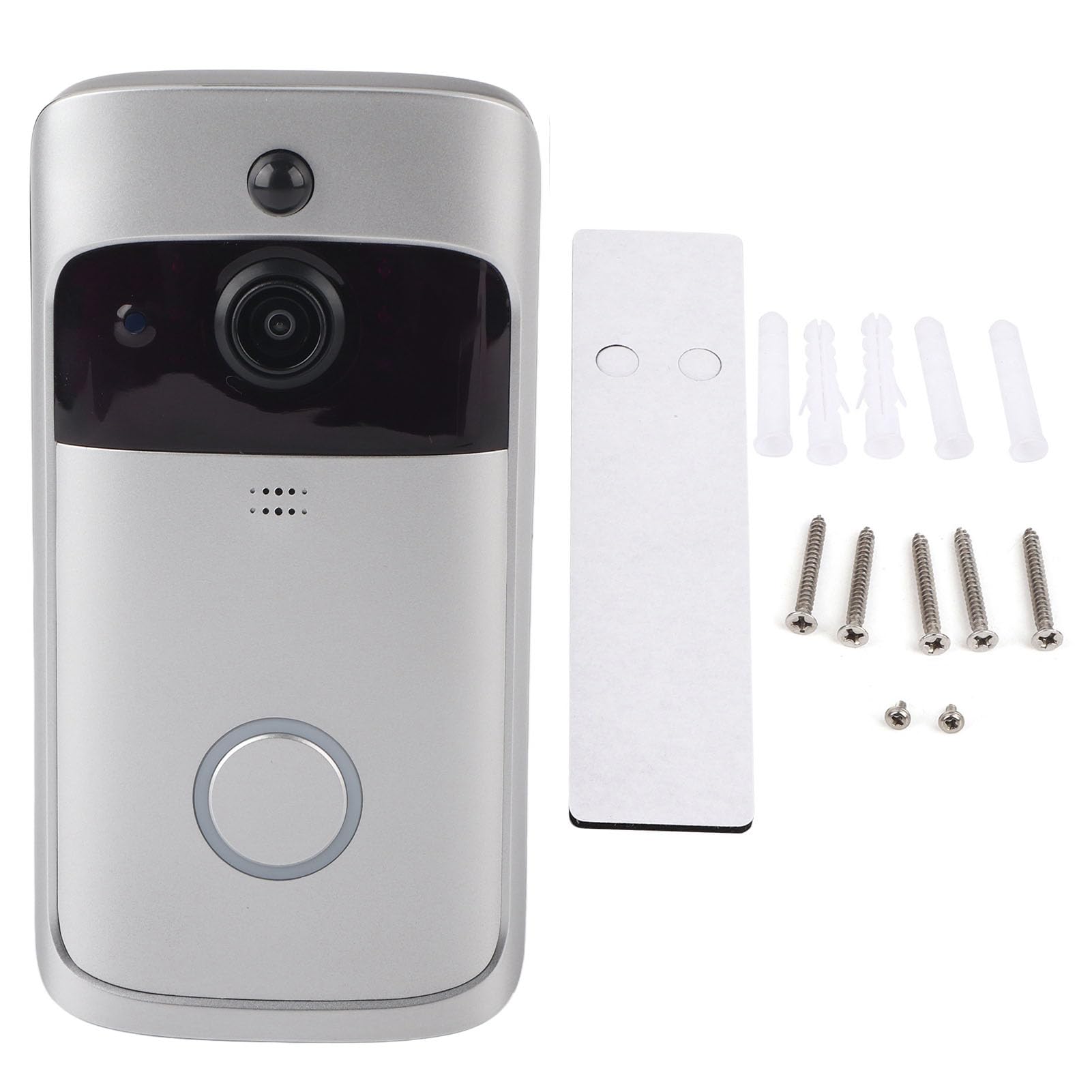 Videocitofono Wifi Wireless Smart Video Citofono Citofono Citofono Sicurezza Domestica Campanello per Porte, Chiamate Bidirezionali, Rilevamento Movimento, Controllo APP