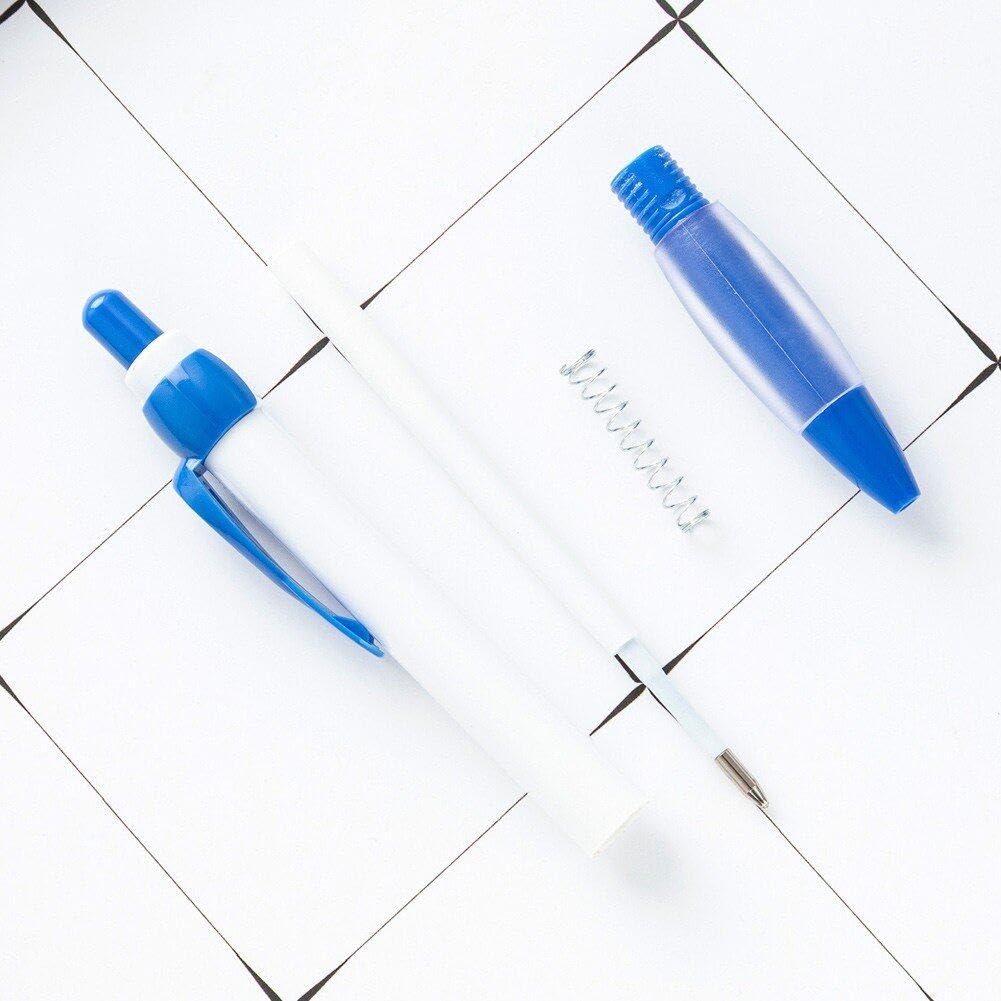 Lot De 108 Stylos à Encre Gel Avec Ruban Bleu - Sensibilisation Cancer, Bille 1,0 Mm, Rétractable, Clip