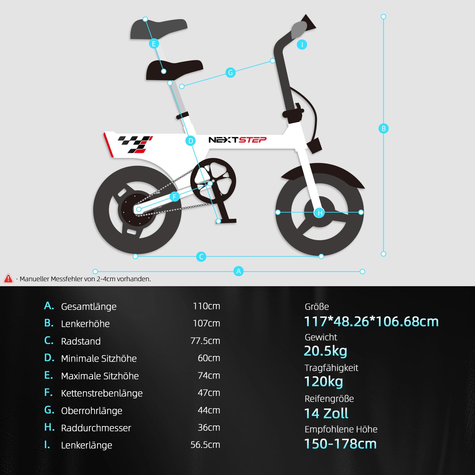 Vélo électrique, E Bike pour Adolescents et Adultes - Portable - pour Les trajets urbains - Max. 25km/h - Moteur 250W - autonomie 30-45km - 3 Modes de Conduite - Freins à Disque - écran LCD.