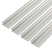 Vista 16 de POWERTEC 71118-P3, paquete de 6, pista en T universal de perfil de doble corte de 24 pulgadas con agujeros de montaje preperforados, pista en T