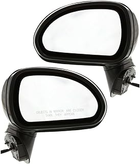 2pcs Left & Right Driver & Passenger Side Paintable Power Heated Operate Manual Folding Exterior Door Rear View Mirror for Mitsubishi for Eclipse GS/Spyder GT 07-08