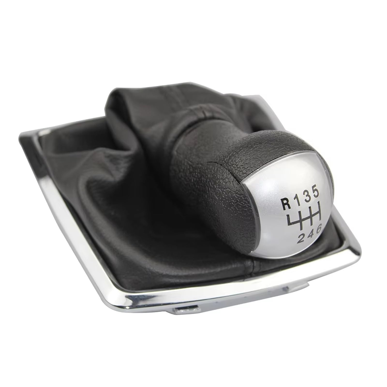 XKOEHXJ Car Gear Shift Knob for Focus 2 MK2 2005-2008 5 Speed Car Gear Shift Knob Lever Stick Boot Cover Gaiter Gearbox Boot Cover(6 Speed)