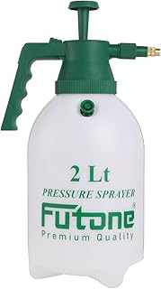 Futone 0.5 Gallon Hand Held Garden Sprayer Water Pump Pressure Sprayers for Lawn and Garden - (2.0L White)