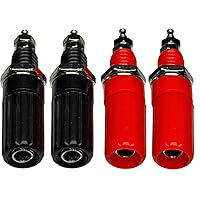 Vista 2 de CESS Conector de terminal de amplificador de poste de unión Banana Plug Jack Socket Panel/Conectores de montaje en chasis - Longitud: 1.8