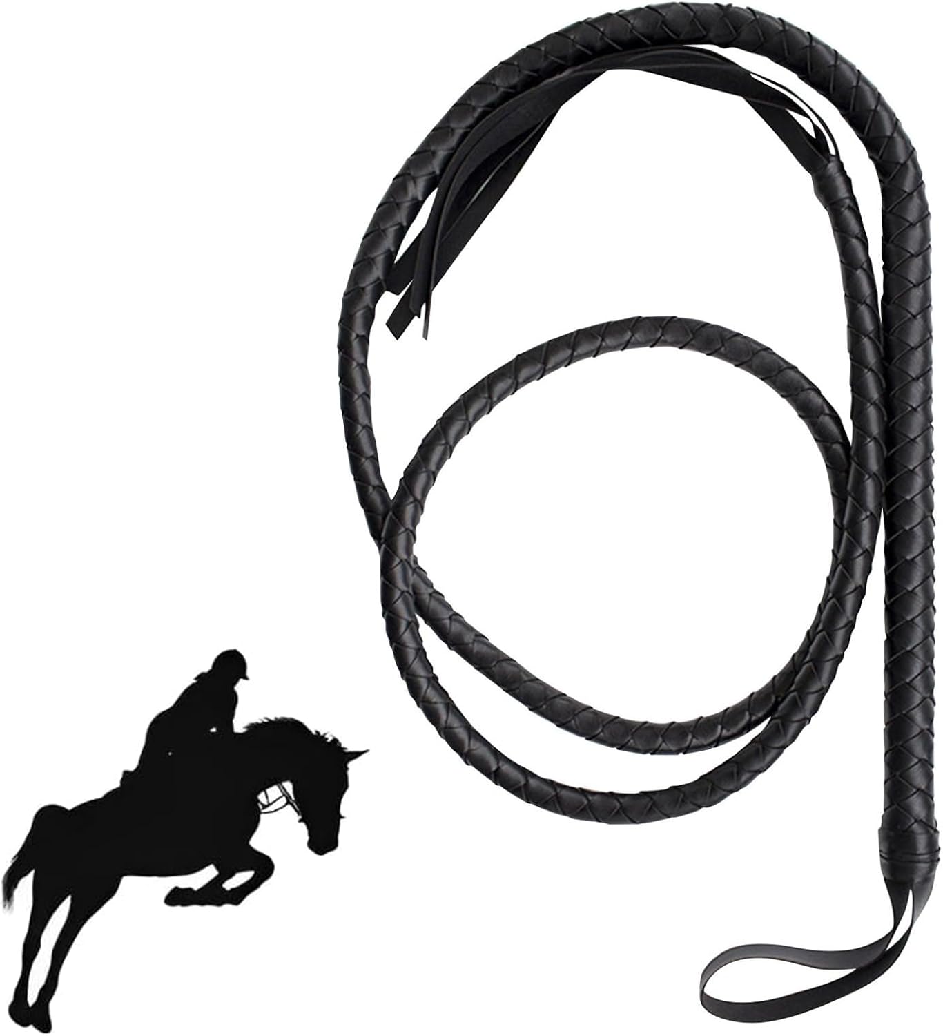 Junjie Lederpeitschen, Reitpeitsche, Leder-Reitpeitsche für Kostüme, Western-Cowboy-Stil, Halloween-Zubehör Junjie Lederpeitschen, Reitpeitsche, Leder-Reitpeitsche für Kostüme, Western-Cowboy-Stil, Halloween-Zubehör