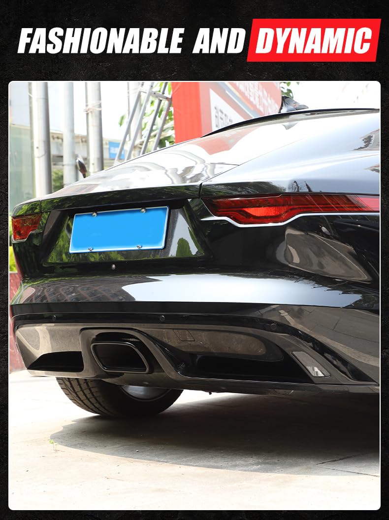 Auto Auspuff Endrohr Dekoration Rahmenabdeckung Geeignet für Jaguar F-TYPE 2024,Auto Quad Endrohr Rahmen, Auspuff Endrohr Abdeckung Trim für Jaguar F-TYPE Auto-Zubehör