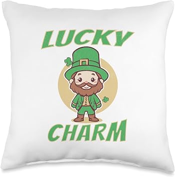 Funny Lucky Charm - St Patricks Day Throw Pillow