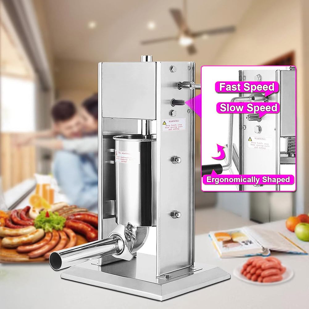 Amazon｜手動ソーセージ充填機、3L/5Lソーセージスタッファー
