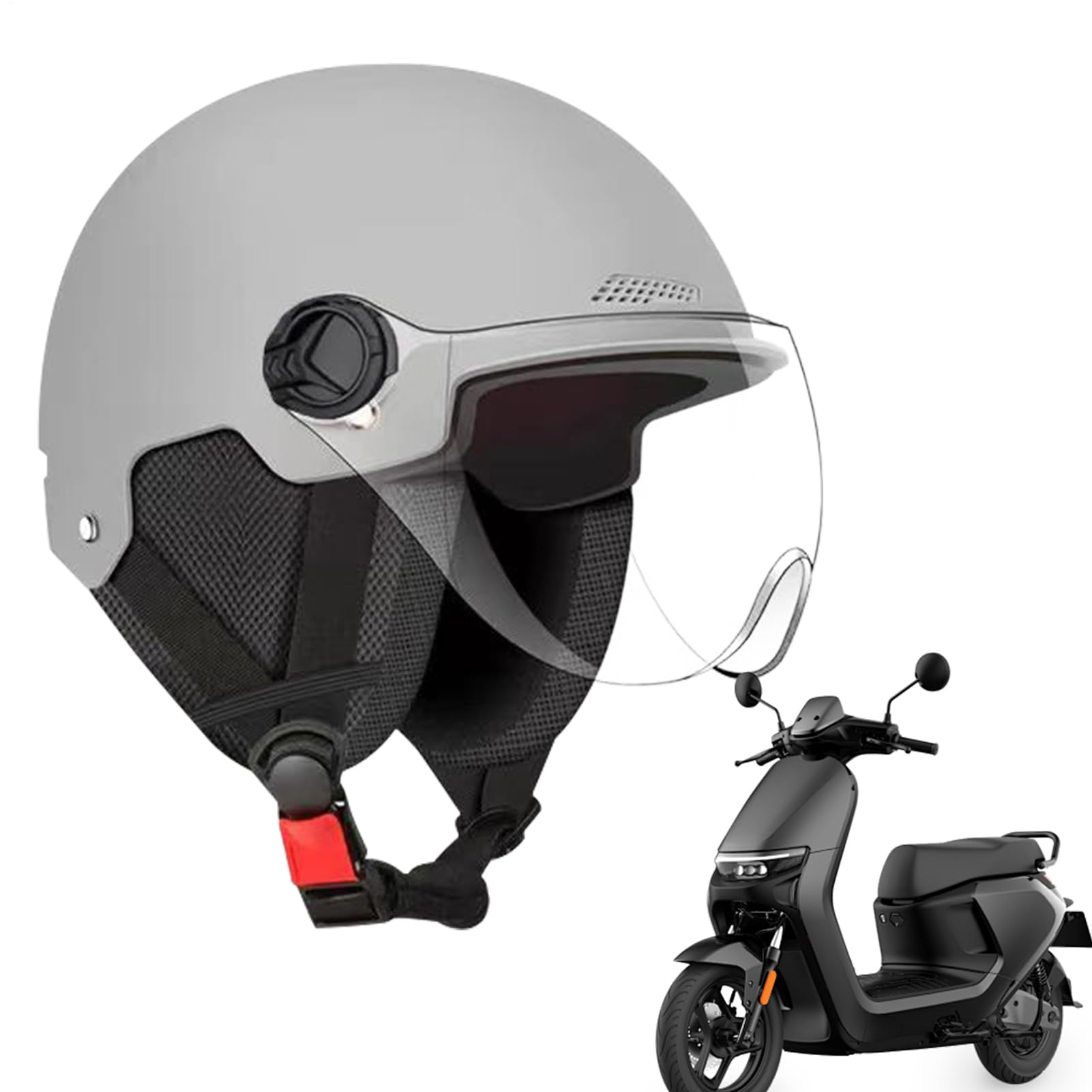 Mxshc Electric Scooter Helmet for Adults - Motorcycle Helmet | Breathable Anti-UV Ear Protection Safety Hat for Men Women Riding Skateboarding Cycle Kids
