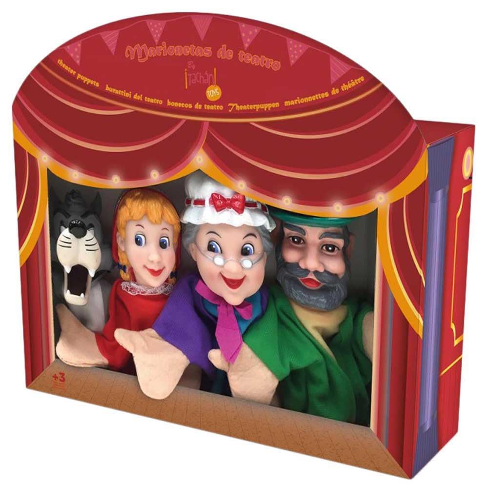 TACHAN - Zestaw 4 lalek dla dzieci Czerwony Kapturek - Zestaw lalek ręcznych - zawiera 4 postacie z bajek dla dzieci - Wymiary lalki 30 cm (CPA Toy Group 749T00538)