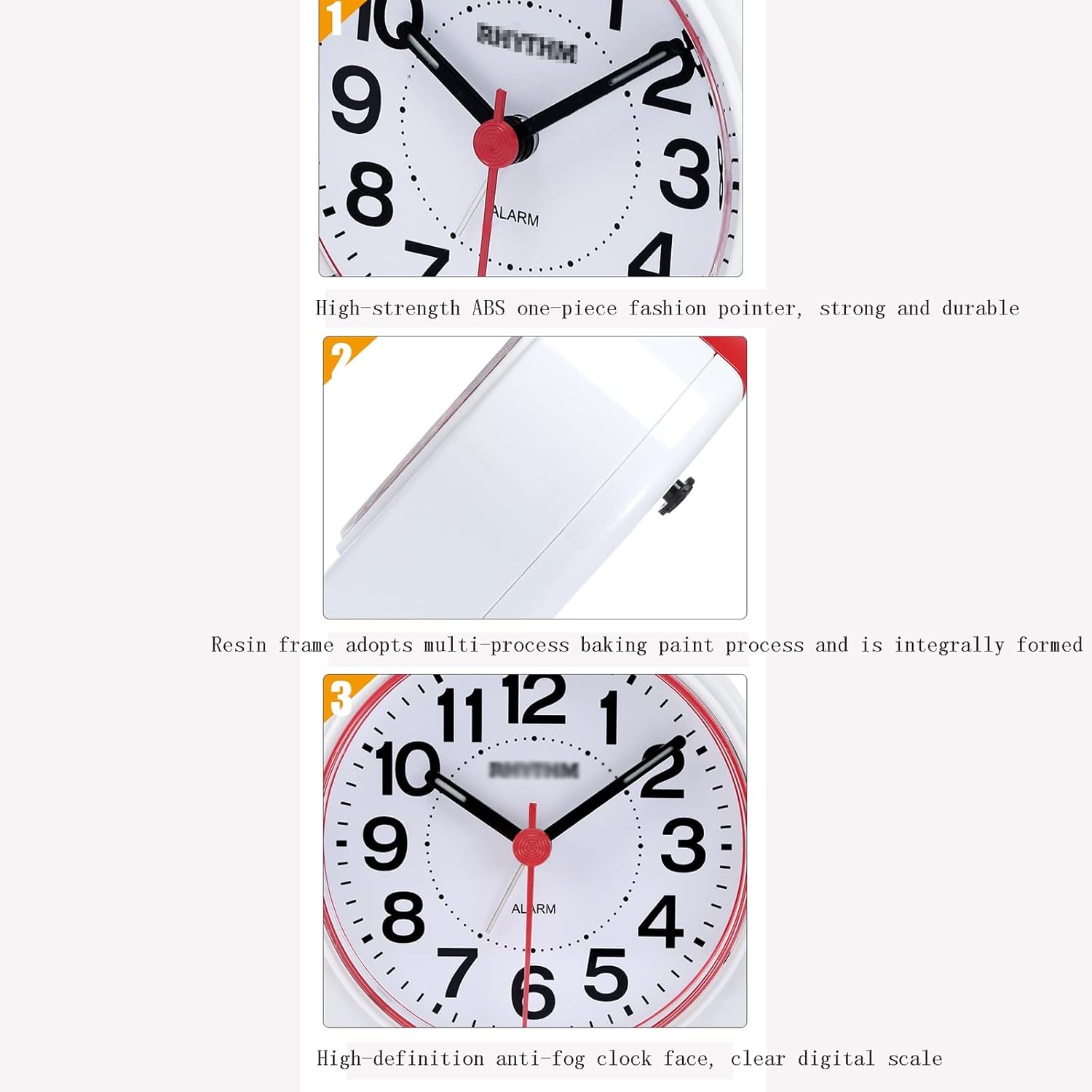 Alarm Clock Small Silent Alarm Clock with Night Light, Battery Operated, Desk Clock for Bedroom and Home Decoration Digital Alarm Clock (Color : Blu)