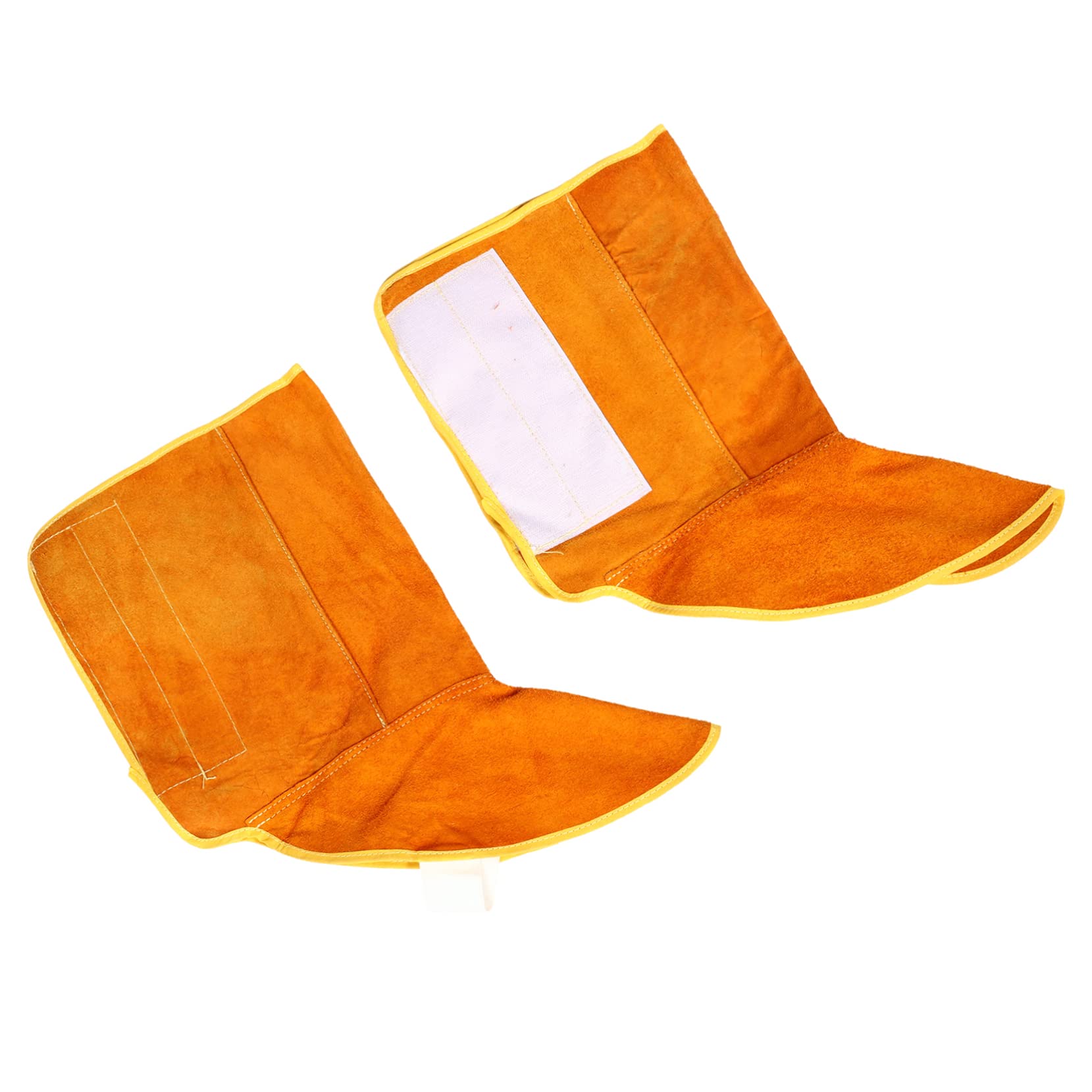 HOLIDYOYO 1 Pair Leather Foot Protector Welding Work Foot Protector Useful Welding Protective Cover Shoe Cover Welding Shoes Cover Welding Protective Foot Cover Orange Cowhide