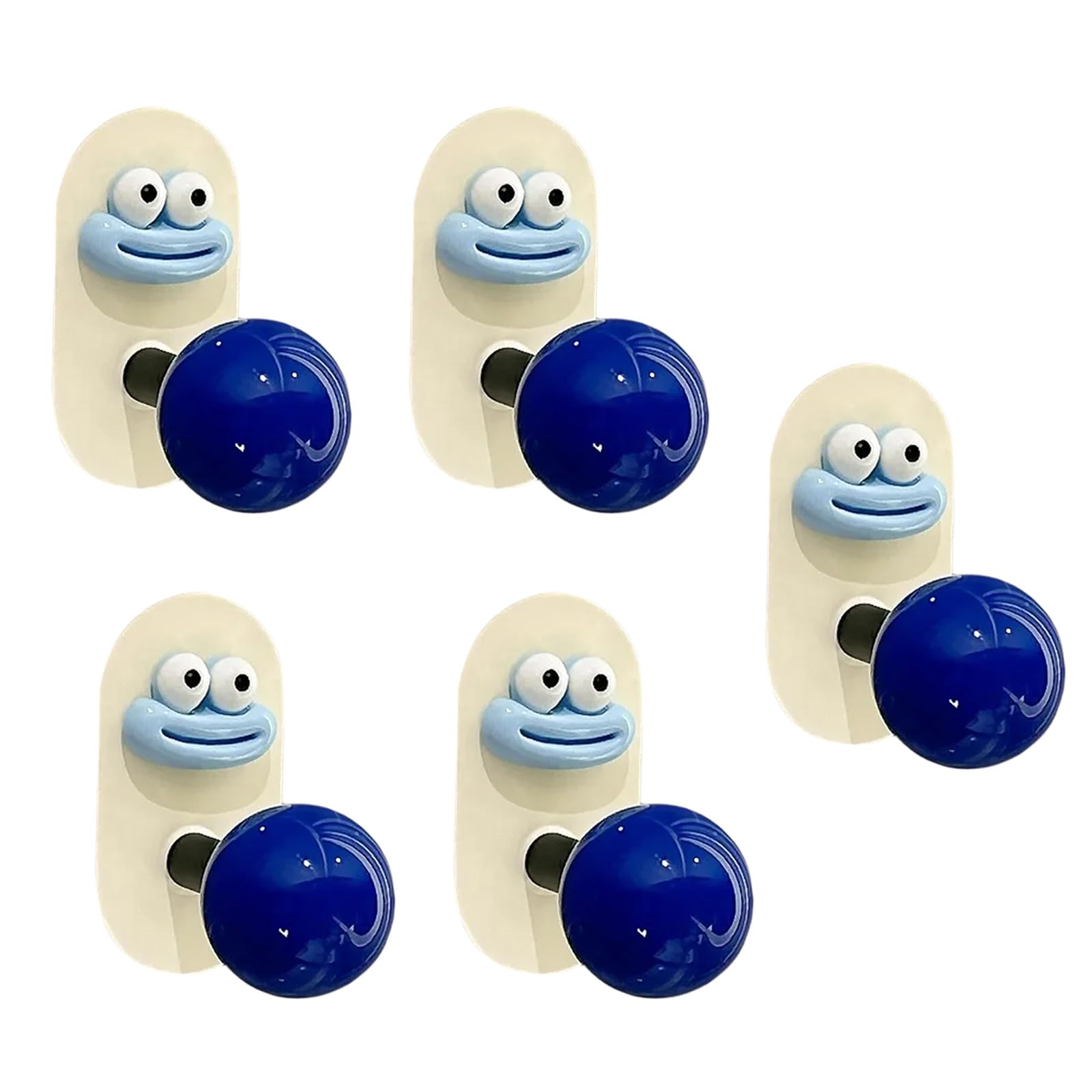 Msioytog of 5 Rustproof Strong Adhesive Towel Hooks Easy Install Bathroom Hanging Hook Wall Mounted Clothes Hangers Easy Install Bathroom Hooks