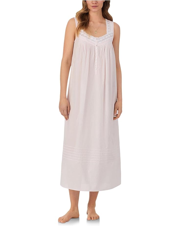 Eileen West Cotton Woven Sleeveless Long Ballet Nightgown - Main View