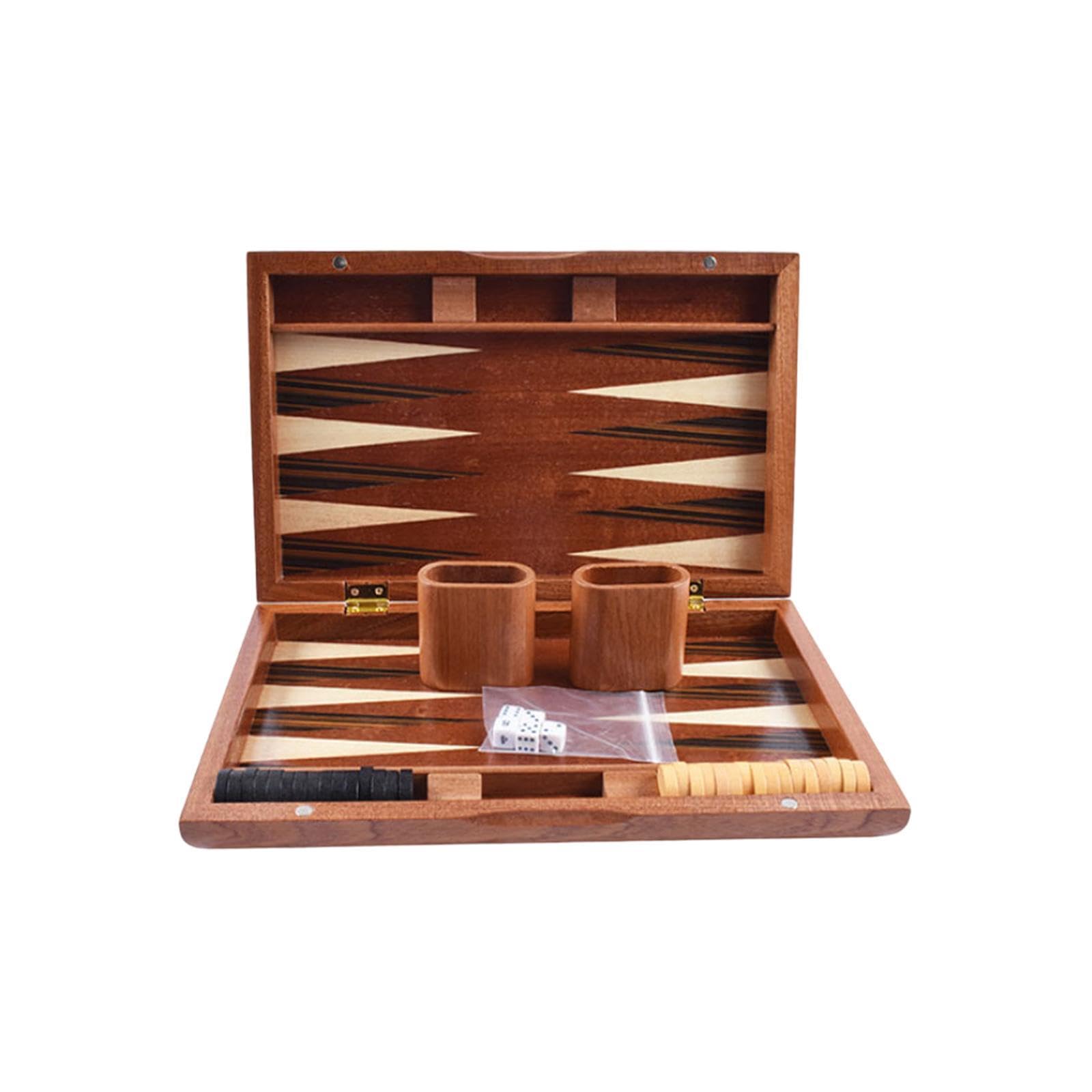 Backgammon Brettspiel Set Faltbares Reisespiel Unterhaltung Lernspiel Elegantes Design für Familien Erwachsene Freizeit Deko, Style C