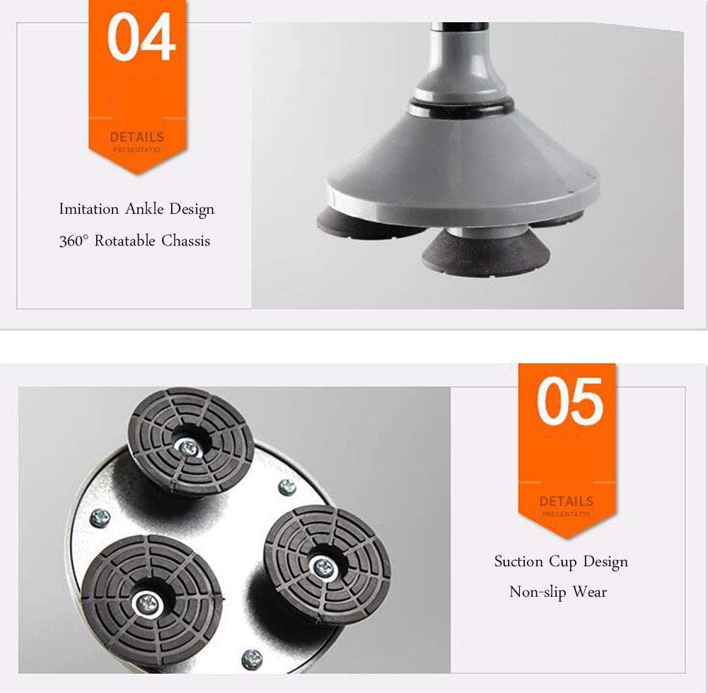 GIMA 43045 Bastone con Ventose e Luce LED, Nero