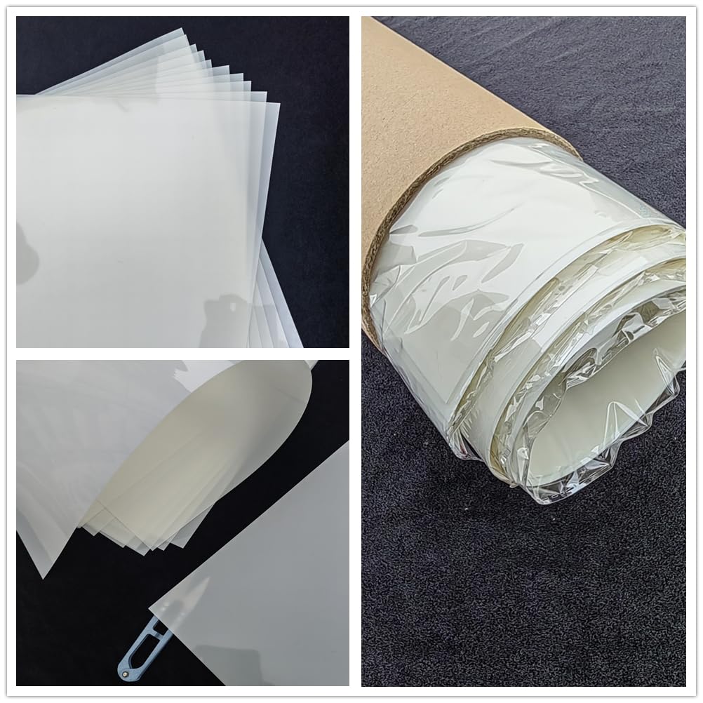 Lot de 5 feuilles de pochoirs vierges en Mylar translucide laiteux pour découpe, cadeau, 61 cm x 91,4 cm, 10 mm/0,25 mm d'épaisseur. Matériau de gabarit en acétate, feuilles en plastique artisanales