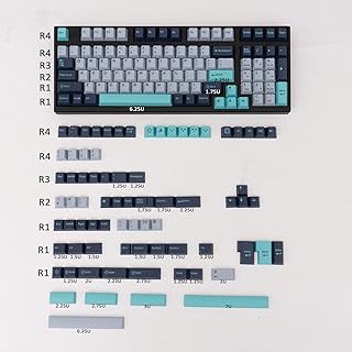 mintcaps 173 Keys Hammerhead Shark Keycaps Set Double Shot Cherry Profile Custom Keyboard Keycaps ISO ANSI for Cherry MX Gateron Kailh Switch Mechanical Keyboards