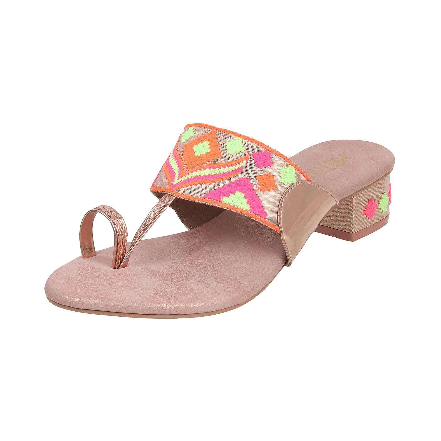 Metro Women Rose Gold Etnicwear Heel Sandal UK/8 EU/41 (32-443) (B0C68Y5LM5) Amazon Price History, Amazon Price Tracker